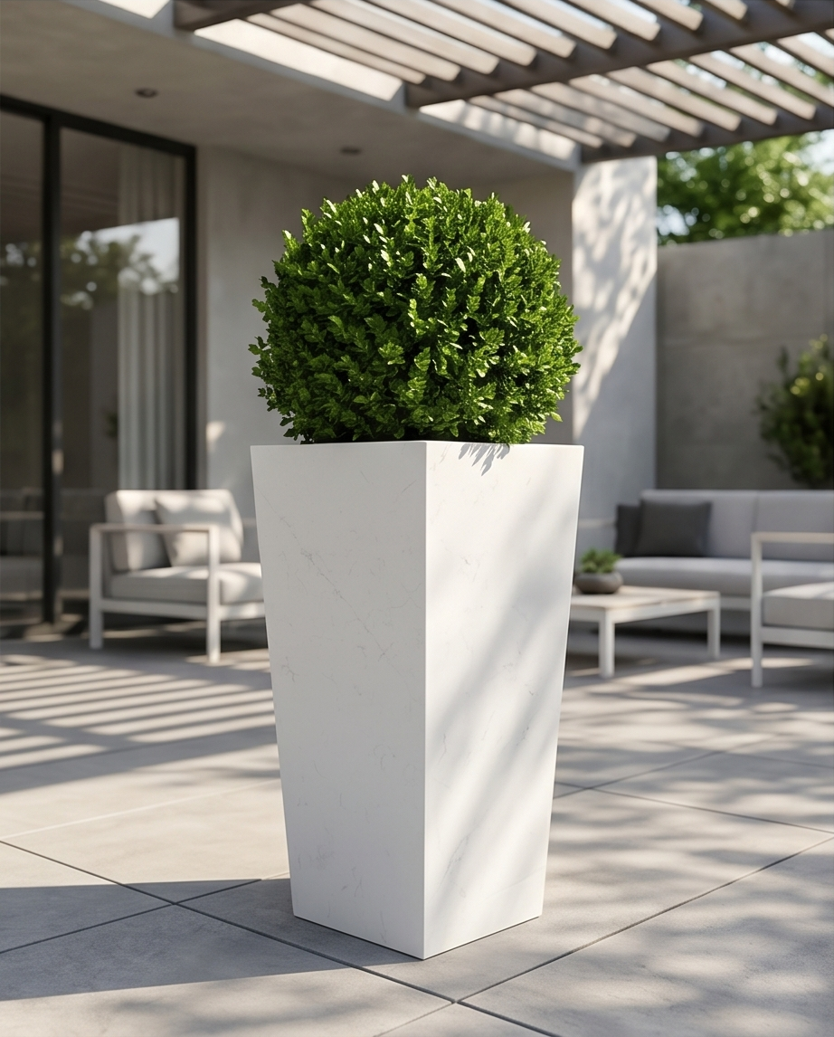 Natural Stone Vase — Handcrafted Quartz