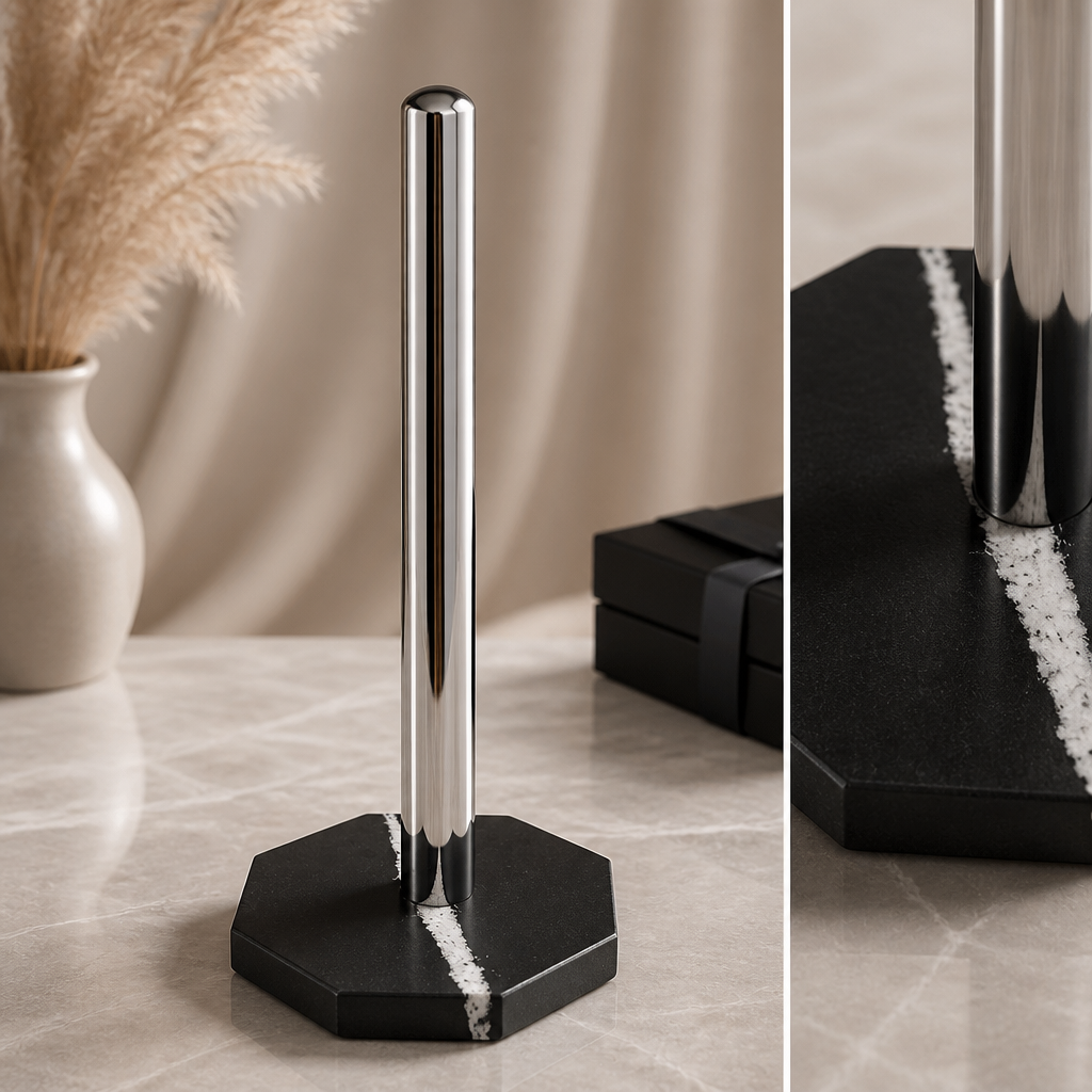 Quartz Stone Kitchen Towel Holder — Handcrafted
