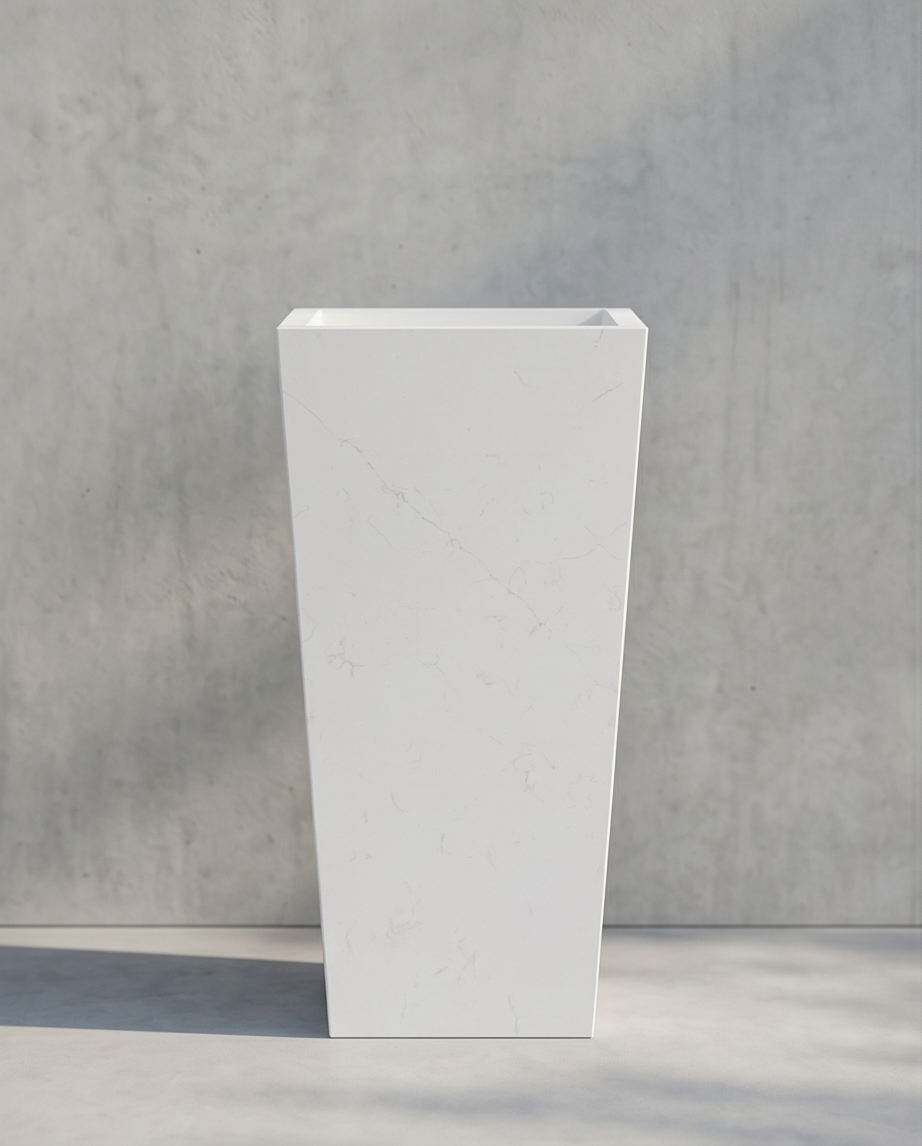 Natural Stone Vase — Handcrafted Quartz